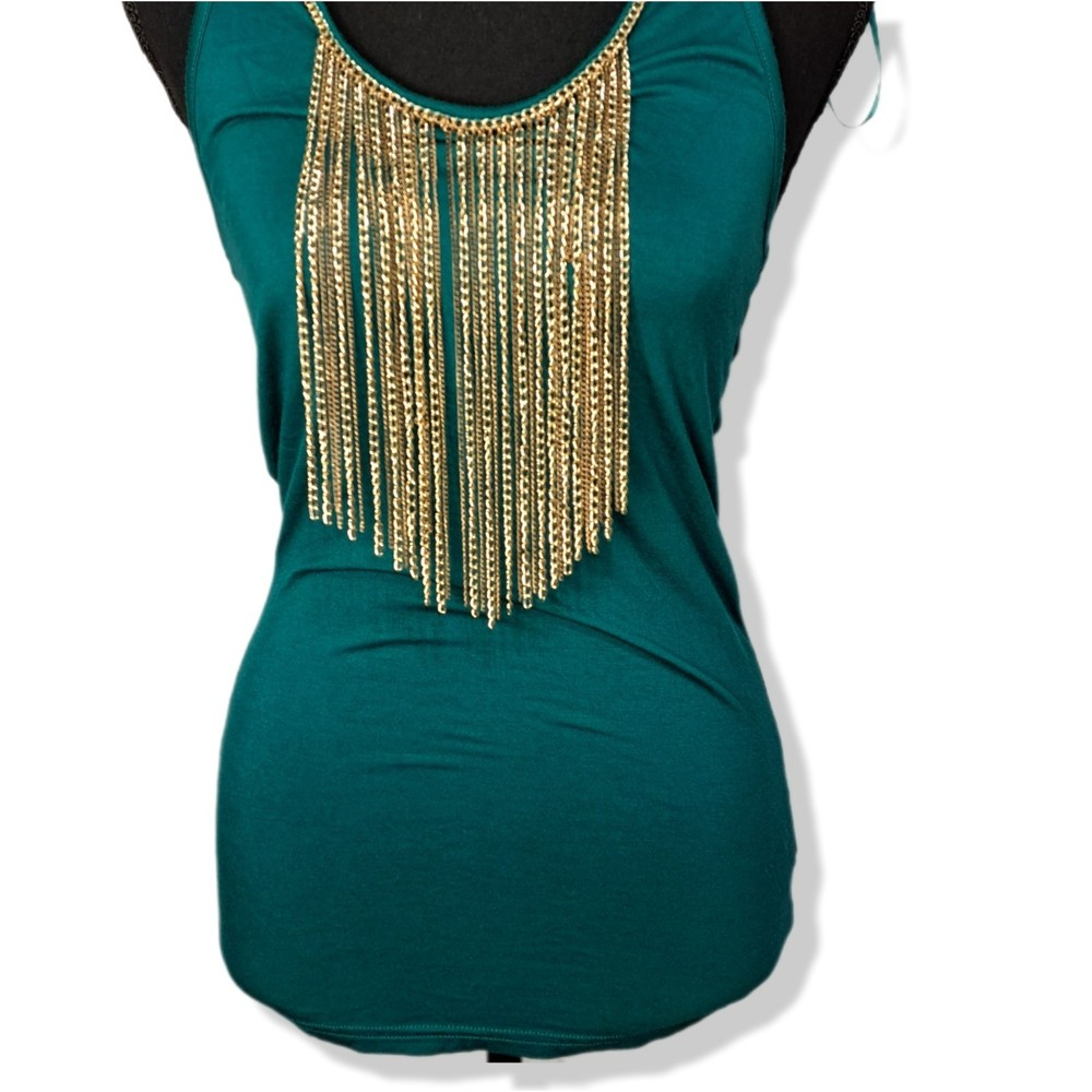 NWT Green with Gold Chains on the Front